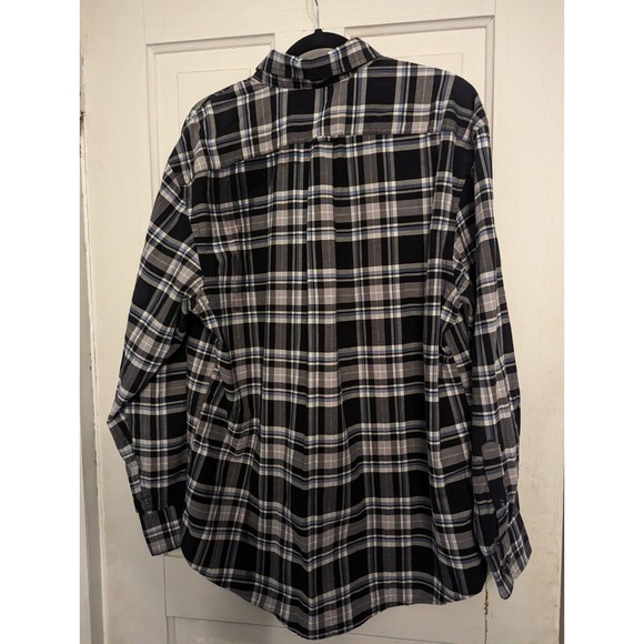 IZOD men's long sleeve flannel long sleeve shirt multicolor size large - Picture 3 of 3